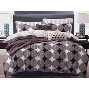 Queen Size Cotton Circular Modern Quilt Cover Set (3PCS)