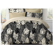 King Size Dex Black and White Fruit Salad Plant Quilt Cover Set (3PCS)