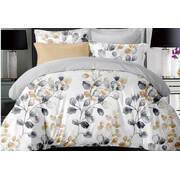 King Size Idina Leaf Pattens Quilt Cover Set (3PCS)