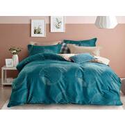 King Size 3pcs Turquoise Circle Quilt Cover Set