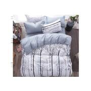 King Size White Tree Pattern Quilt Cover Set (3PCS)