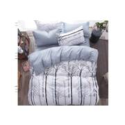 Queen Size White Tree Pattern Quilt Cover Set (3PCS)