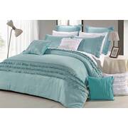 King Size Haze Aqua Quilt Cover Set (3PCS)