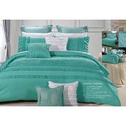 King Size Wenshia Turquoise Quilt Cover Set (3PCS)