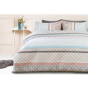 Double Size 3pcs Paros Velvet Panel Embossed Quilt Cover Set