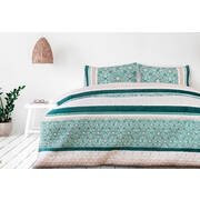 King Size 3pcs Spindle Velvet Panel Embossed Quilt Cover Set