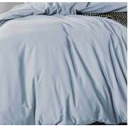 Queen Size Blue Fog Vintage Washed Cotton Quilt Cover Set(3PCS)