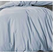 Queen Size Blue Fog Vintage Washed Cotton Quilt Cover Set(3PCS)