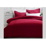 Queen Size Burgundy Quilt Cover Set (3PCS)
