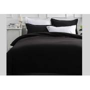 King Size Black Color Quilt Cover Set (3PCS)