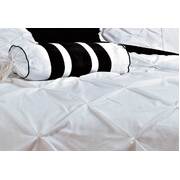 King Size White Diamond Pintuck Quilt Cover Set(3PCS)