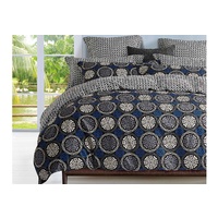 King Size Circular Floral Quilt Cover Set (3PCS)