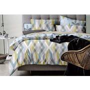 King Size Reversible Zig Zag Quilt Cover Set (3PCS)