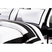 King Size Black and White Quilt Cover Set (3PCS)