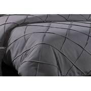 King Size Grey Diamond Pintuck Quilt Cover Set(3PCS)