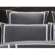 King Size Charcoal and White Quilt Cover Set (3PCS)