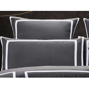 Queen Size Charcoal and White Quilt Cover Set (3PCS)
