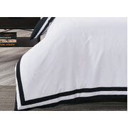 King Size Charcoal and White Square Patter Quilt Cover Set (3PCS)