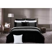 Super King Size Black Diamond Pintuck Quilt Cover Set(3PCS)