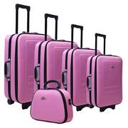 5pc Suitcase Trolley Travel Bag Luggage Set PINK