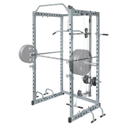 Power Rack Squat Cage Stands W Lat Pulldown Home Gym