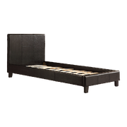 Single Pu Leather Bed Frame Black