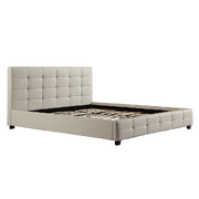 King Pu Leather Deluxe Bed Frame White