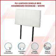 PU Leather Single Bed Headboard Bedhead - White
