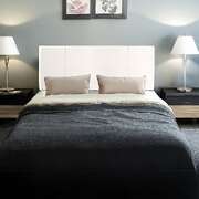PU Leather Double Bed Headboard Bedhead - White