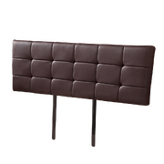 Pu Leather King Bed Deluxe Headboard Bedhead - Brown