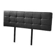Pu Leather King Bed Deluxe Headboard Bedhead - Black