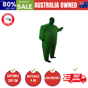 Go Green Inflatable Costume Fancy Dress Suit Fan Operated