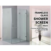 1200 x 900mm Frameless 10mm Glass Shower Screen By Della Francesca