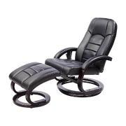 Premium Pu Leather Massage Chair Recliner Ottoman Lounge Remote Package