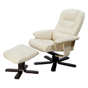 Adjustable Pu Leather Massage Chair Recliner Ottoman Lounge With Remote