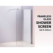 1100 x 2100mm Frameless 10mm Safety Glass Shower Screen