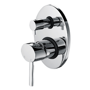 Stylish Chrome Bathroom Shower Wall Mixer Diverter w/ WaterMark