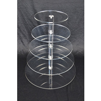 5 Tier Cupcake Stand 5mm Acrylic Wedding Display