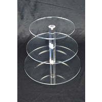 3 Tier Cupcake Stand 5mm Acrylic Wedding Display