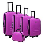 5pc Suitcase Trolley Travel Bag Luggage Set PURPLE