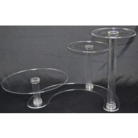 3 Tier Cascade Cake Stand 5mm Acrylic Wedding Display