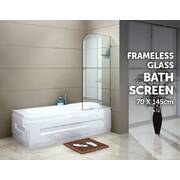 700 x 1450mm Frameless Bath Panel 10mm Glass Shower Screen By Della Francesca