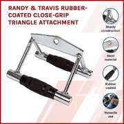 Rubber-Coated Close Grip Triangle Attachment for Lat Pulldown