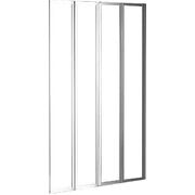 4 Fold Chrome Folding Bath Shower Screen Door Panel 1000 x 1400mm