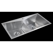 850x450mm Handmade Stainless Steel Topmount Kitchen Laundry Sink with Waste