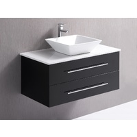 900mm Wall Hung Bathroom Vanity Unit With Stone Top, Basin - Della Francesca