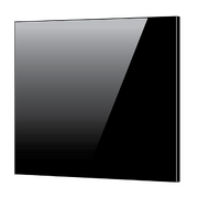 Toughened 90cm x 75cm Black Glass Kitchen Splashback