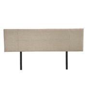 Linen Fabric King Bed Headboard Bedhead - Beige
