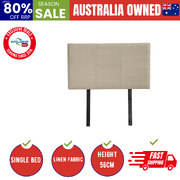 Linen Fabric Single Bed Headboard Bedhead - Beige