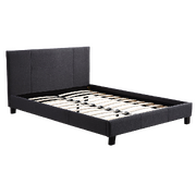 Queen Linen Fabric Bed Frame Grey